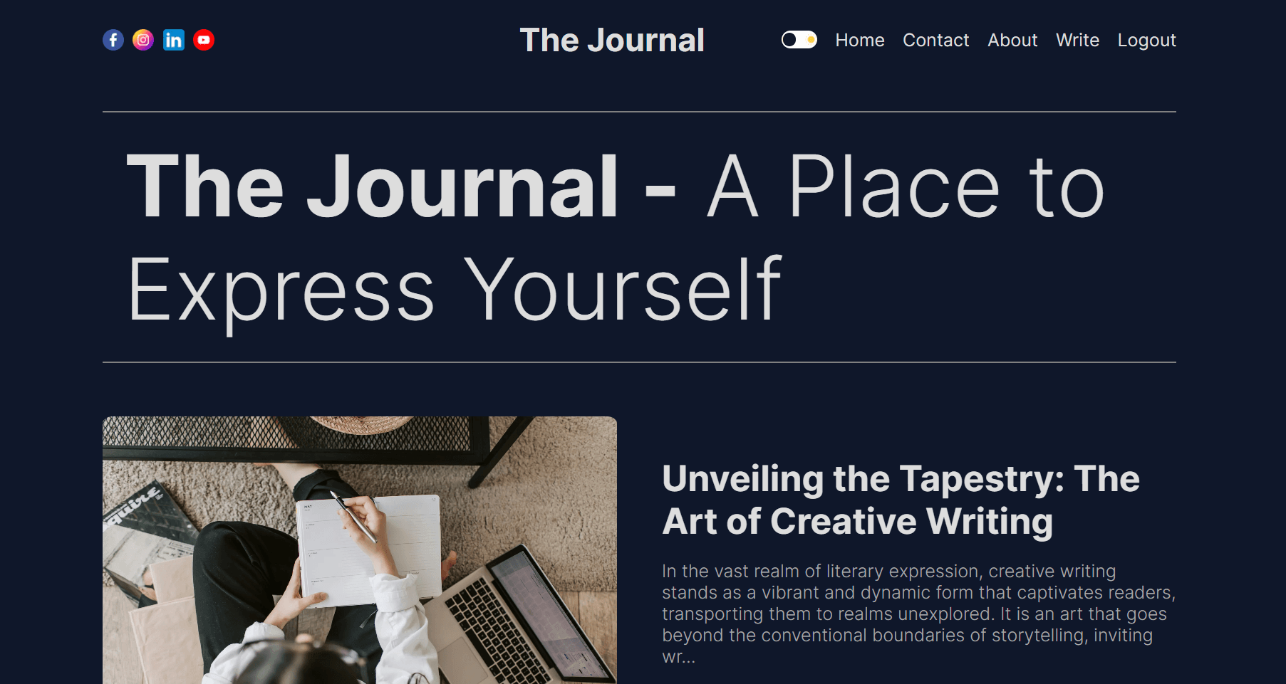 The Journal - A Blog Platform